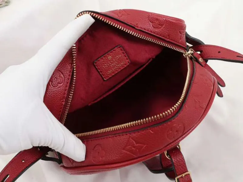 Louis Vuitton Monogram Empreinte Boite Chapeau Souple MM Bag In Red — image 3