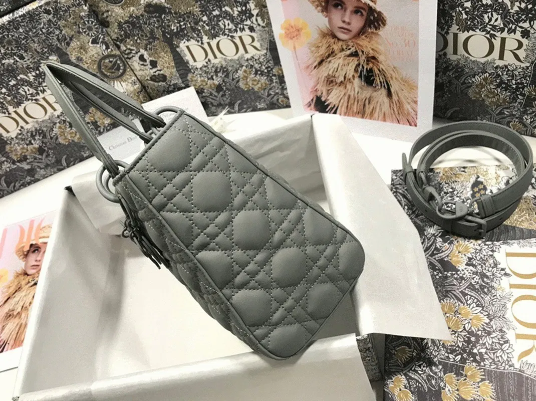 Dior Lady Dior Medium Bag in Grey — image 10