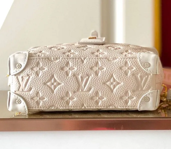 Louis Vuitton Monogram Empreinte Petite Malle Souple Handbag In Cream — image 4