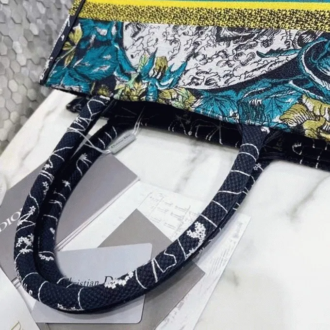 Dior Medium Book Tote Bag Imitation in Blue Dior Constellation Embroidery — image 5