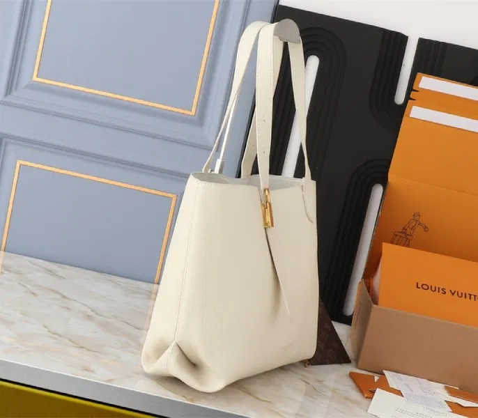 Louis Vuitton Low Key Cabas MM Bag In Quartz White — image 3