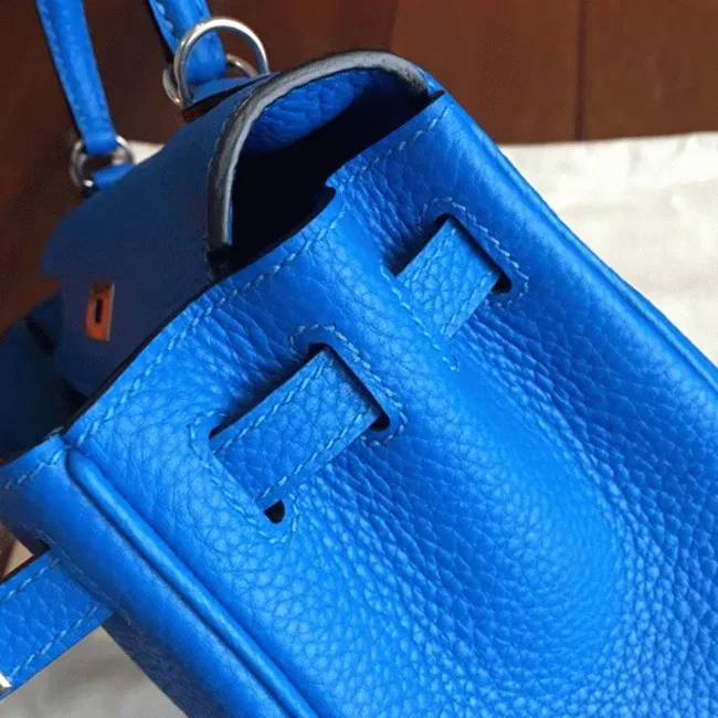 Blue Clemence Hermes Kelly 25cm Chic Tote — image 4