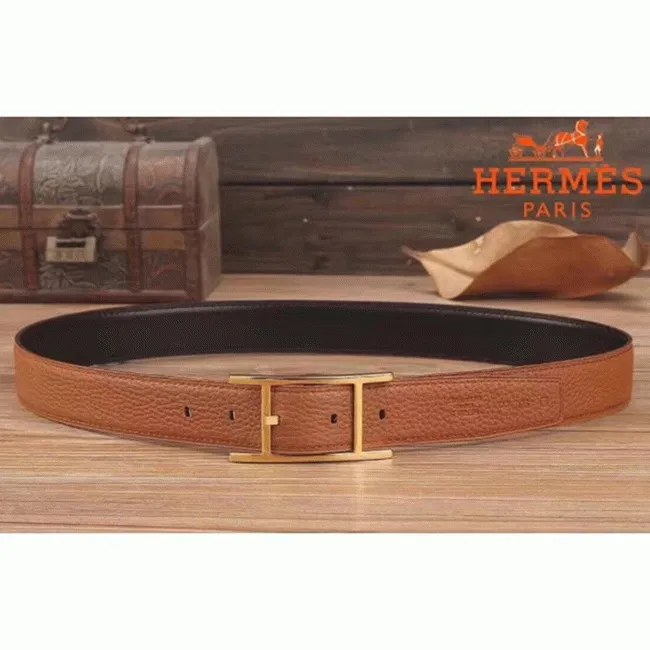 1:1 Hermes Quentin reversible belt in brown tone — image 2