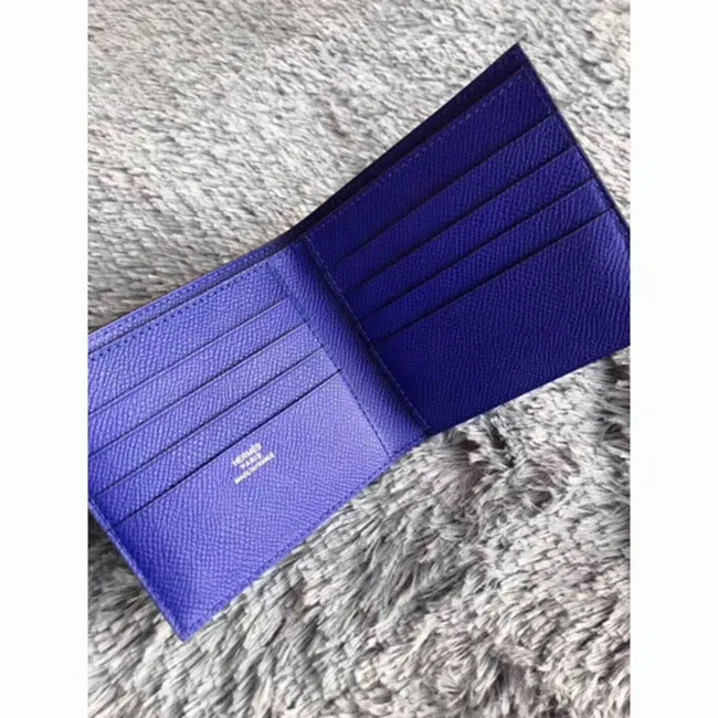 Blue electric luxury Hermes Copernic compact wallet — image 3
