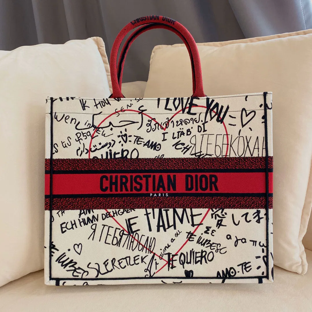 ‘I Love You’ Book Tote – large