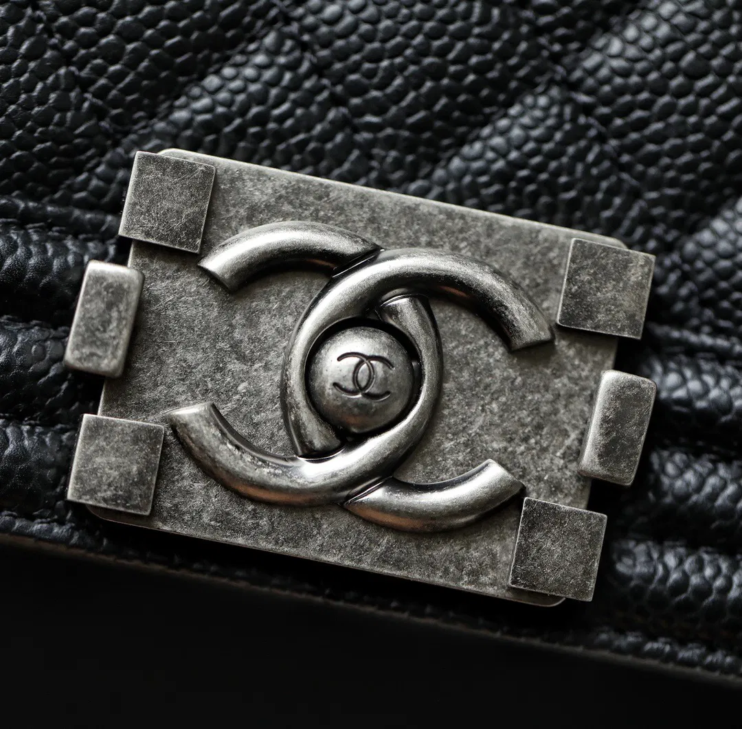 Chanel Boy Sliver Hardware Caviar Cow Leather — image 8