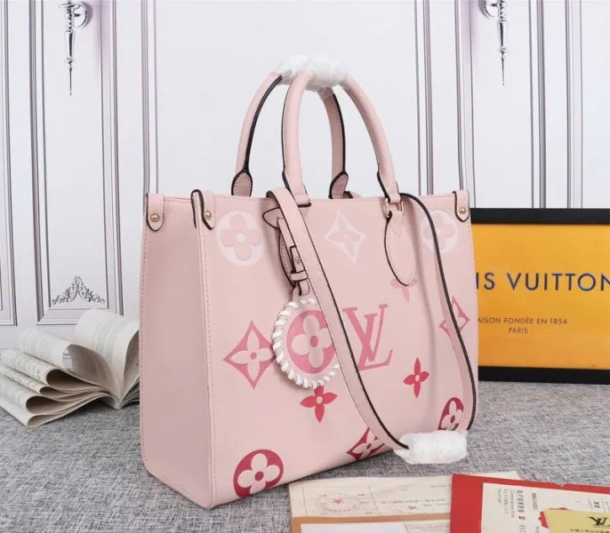 Louis Vuitton Monogram Empreinte Leather Onthego MM Bag In Pink — image 2