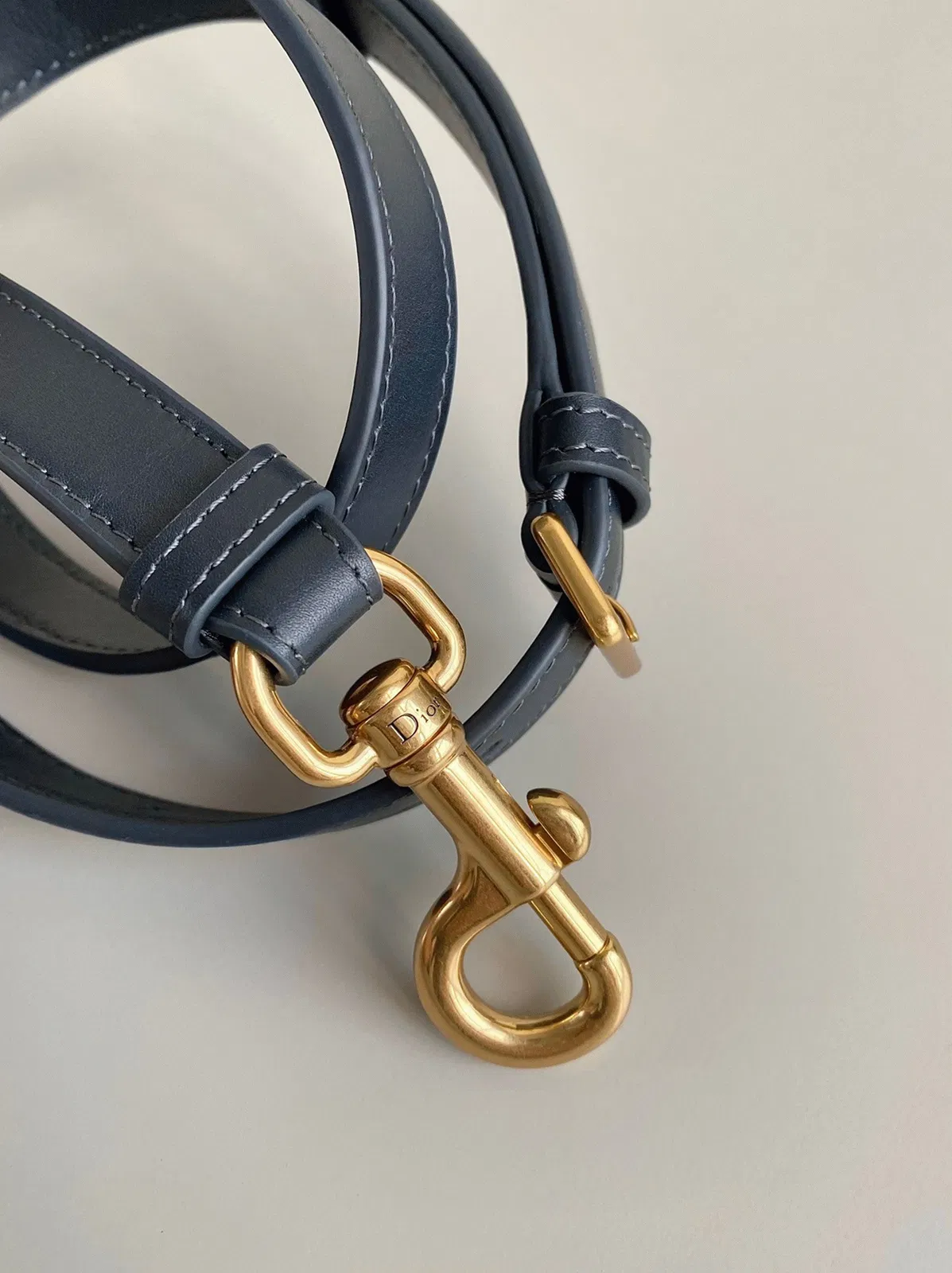 Dior Mini Saddle Bag with Strap in Blue Oblique Jacquard — image 7