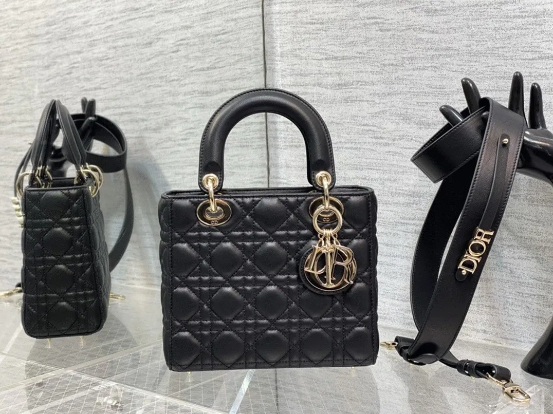 Dior Small Lady Dior My ABCDior Bag Knockoff in Black Cannage Lambskin — image 3