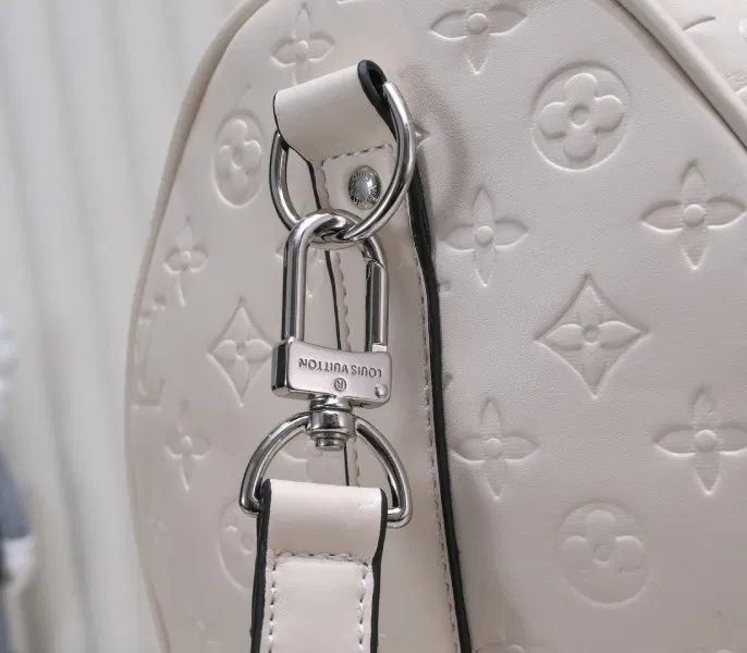 LV Monogram Empreinte Keepall Bandouliere 45 In Cream — image 6