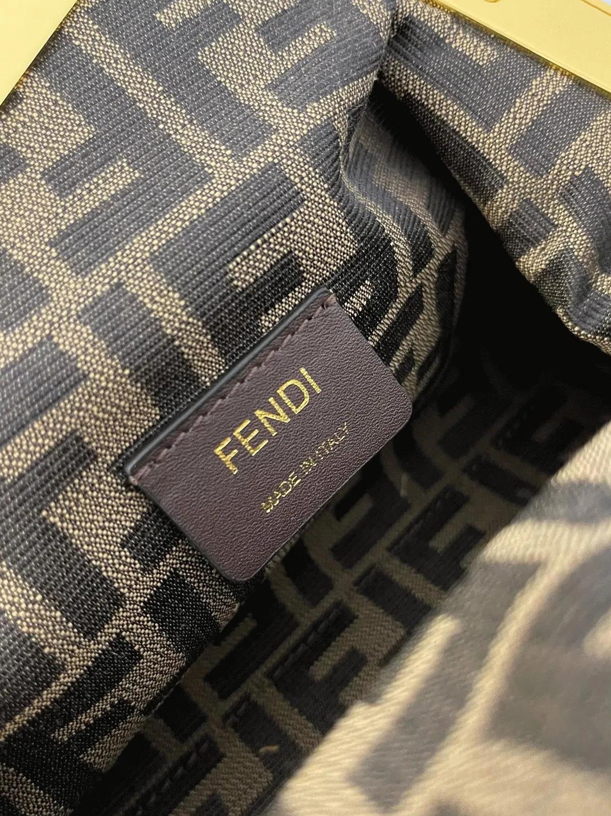 Top Quality Fendi First Small Bag in Natural Raffia Straw — image 4
