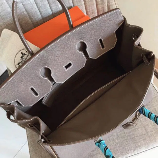 Etoupe Hermes Birkin 30cm Designer-Inspired — image 6