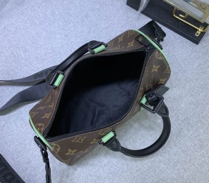 Louis Vuitton Monogram Macassar Canvas Keepall Bandouliere 25 In Minty Green — image 6