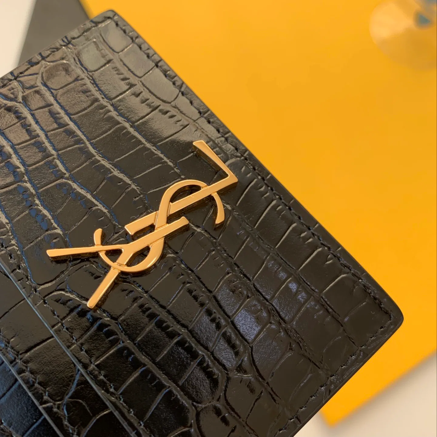 CASSANDRE MATELASSÉ CARD CASE IN GRAIN DE POUDRE EMBOSSED LEATHER — image 5