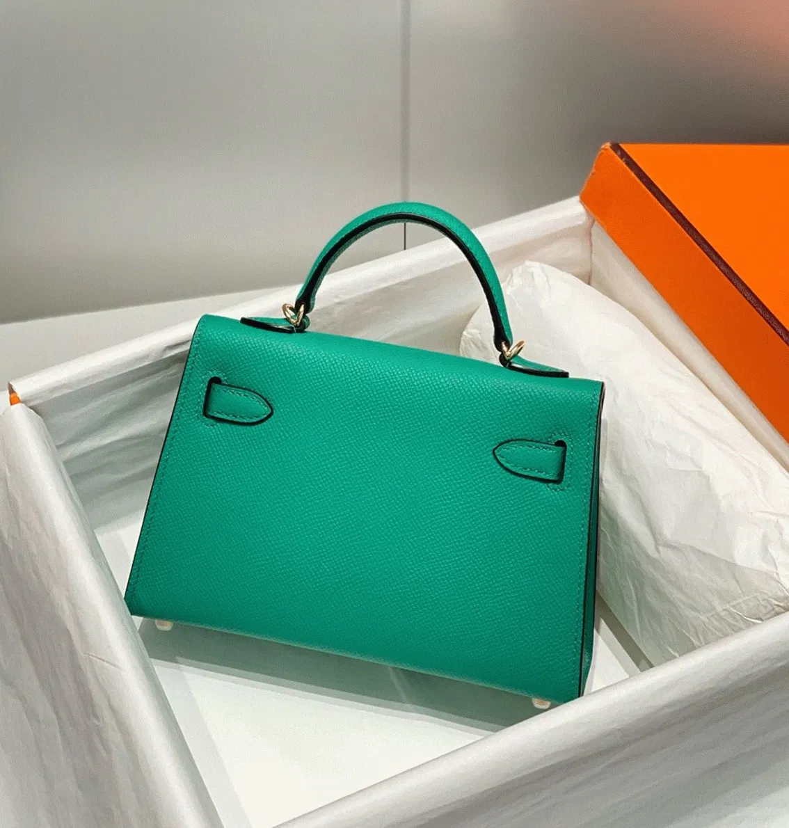 Hermes Kelly Mini II Bag in Vert Jade — image 3