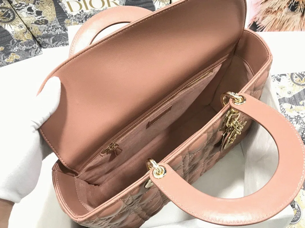 Dior Lady Dior Large Bag Imitation in Blush — image 8