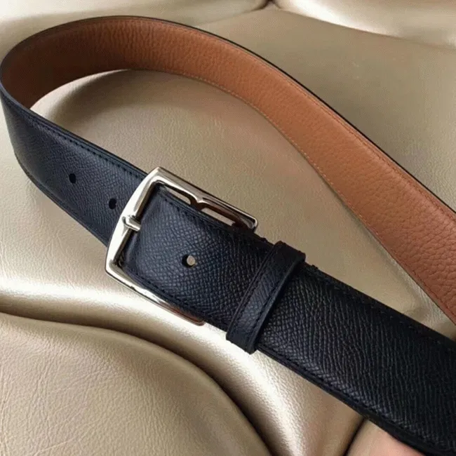 Black epsom leather Hermes Etriviere belt — image 2