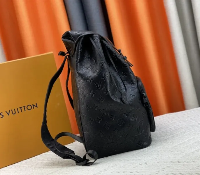 Louis Vuitton Taurillon Leather Montsouris Backpack In Black — image 3