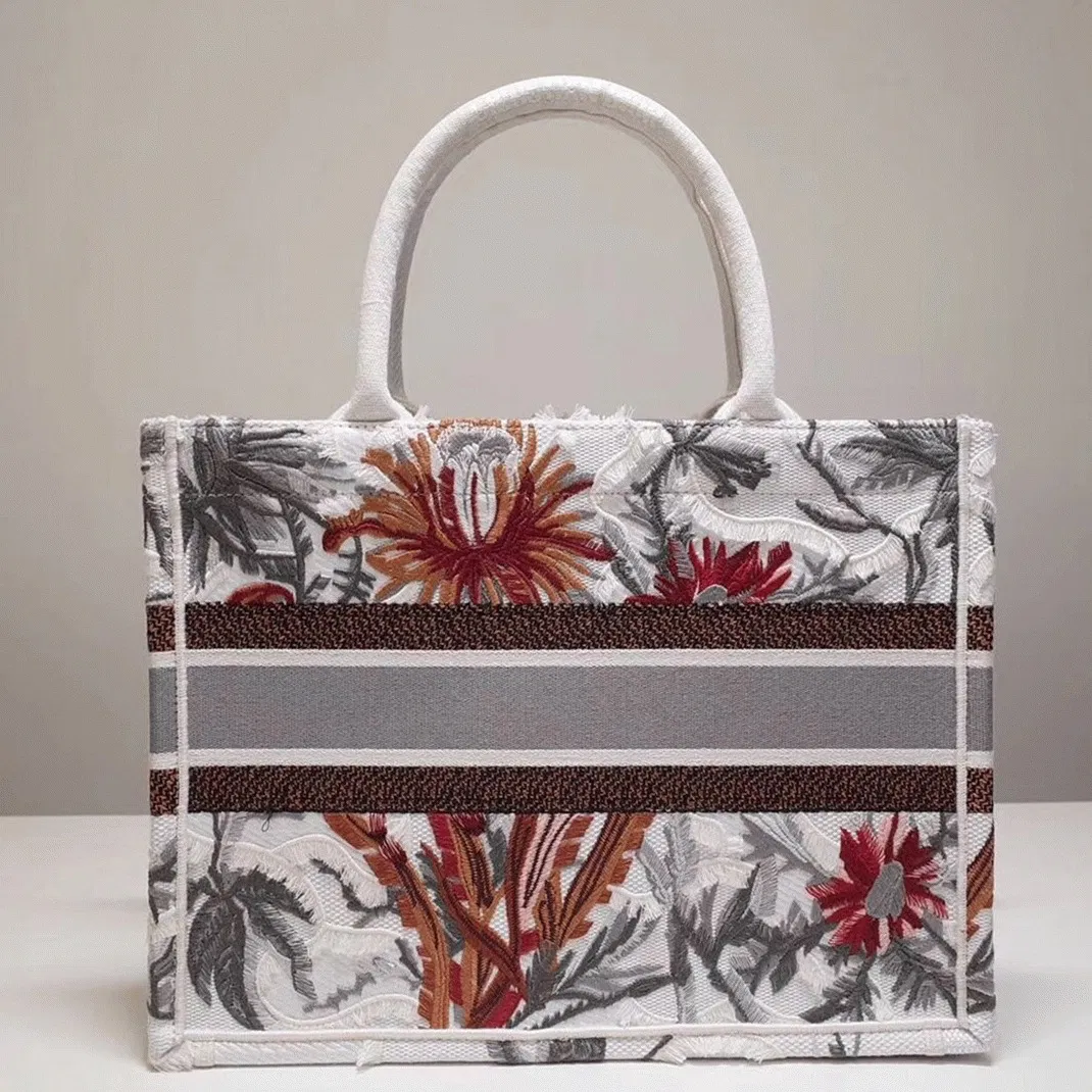 Dior Medium Book Tote in White Camouflage with Multicolored — image 8