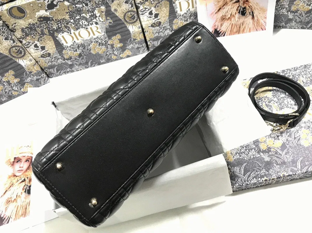Dior Lady Dior Large Bag Knockoff in Black — image 3