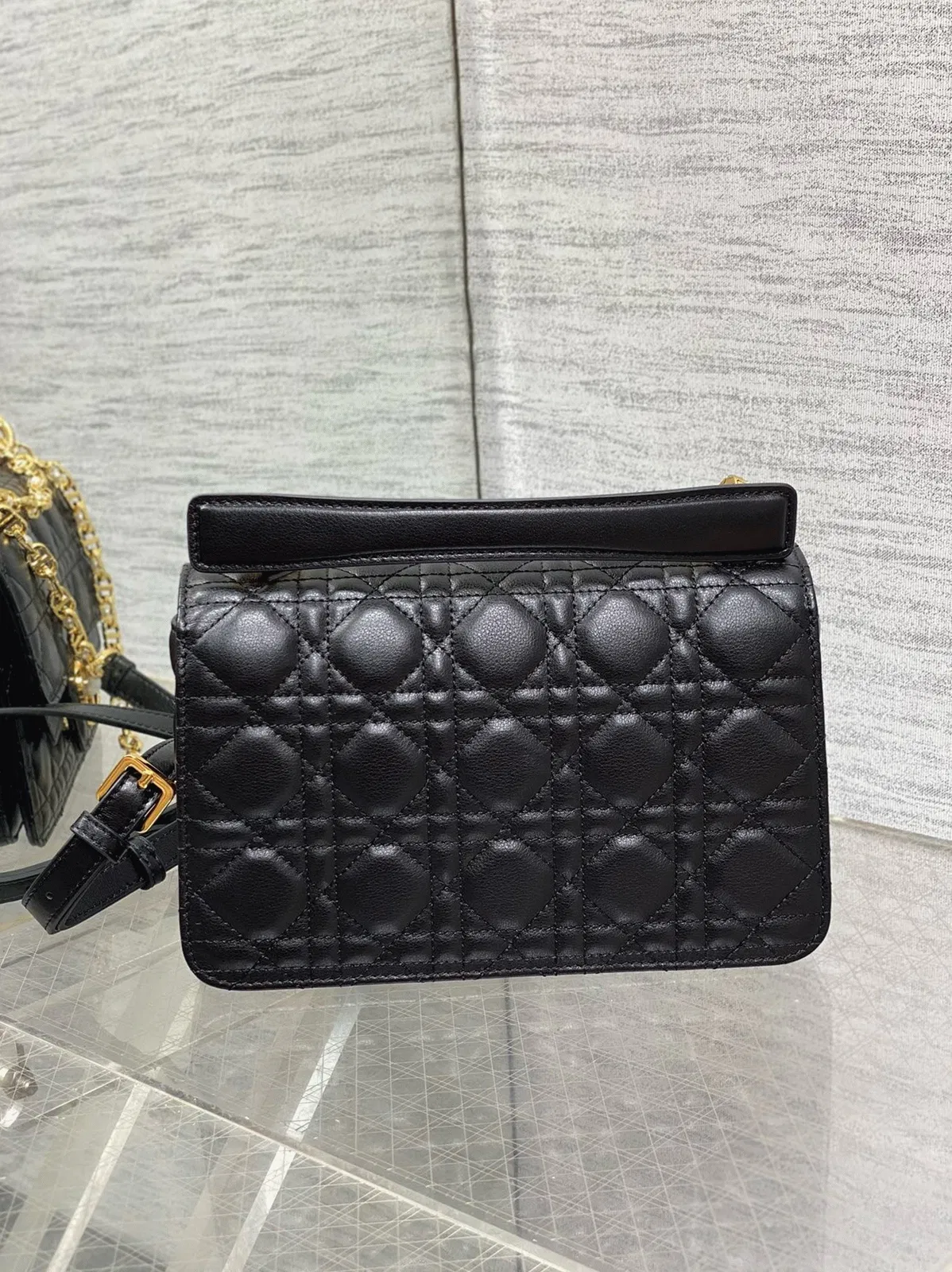 Dior Small Jolie Top Handle Bag in Black Cannage Calfskin — image 4