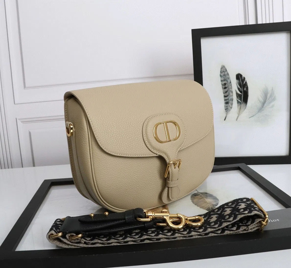 Dior Bobby Large Bag Knockoff in Beige — image 9