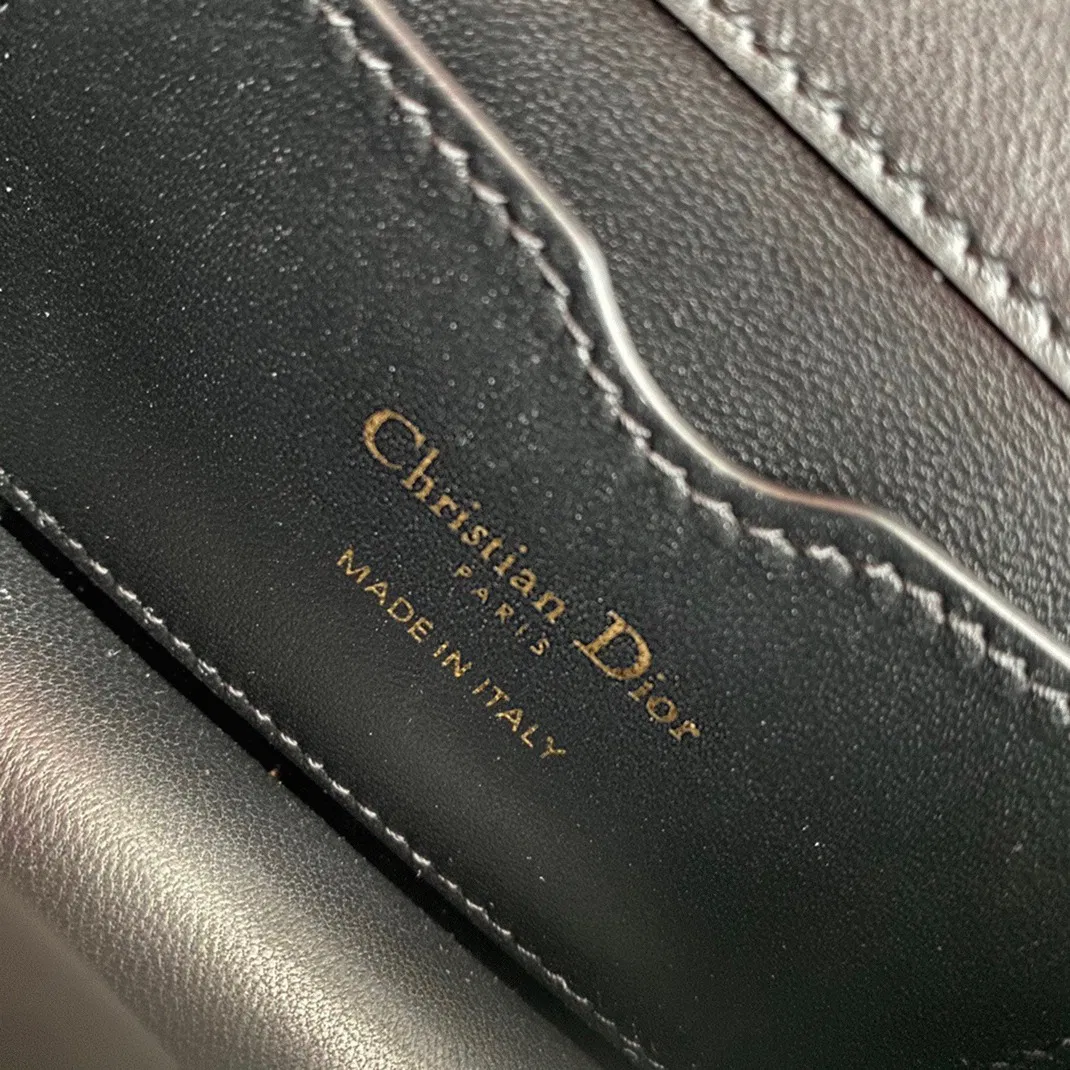 Dior 30 Montaigne Micro Bag in Black Box Calfskin — image 2