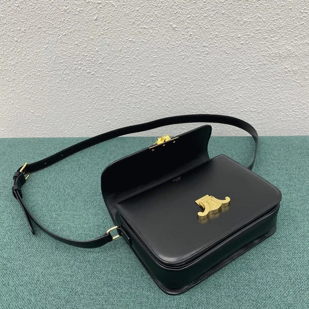Top Quality Celine Triomphe Medium Bag In Black — image 6