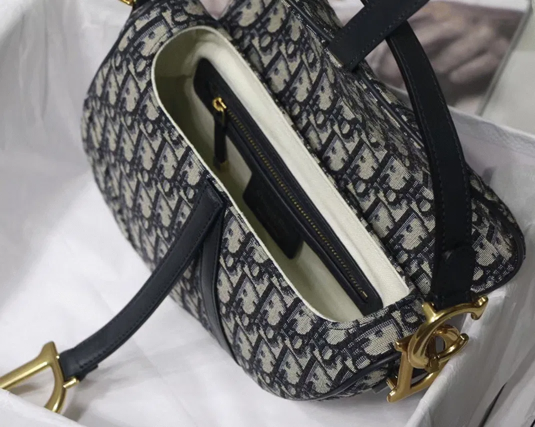 Dior Saddle Bag Knockoff in Blue Dior Oblique Jacquard — image 7