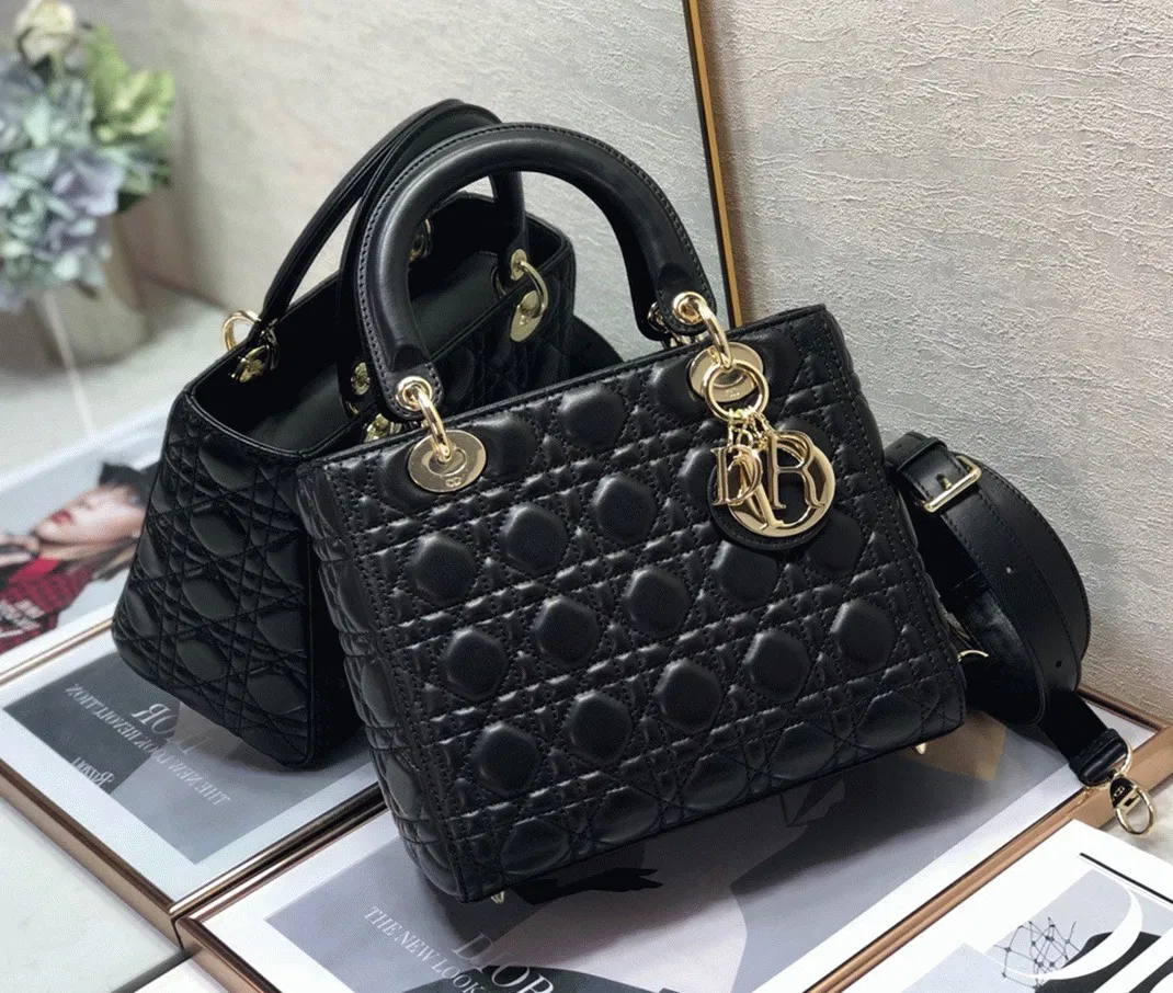 Dior Lady Dior Medium Bag in Black Cannage Lambskin — image 7
