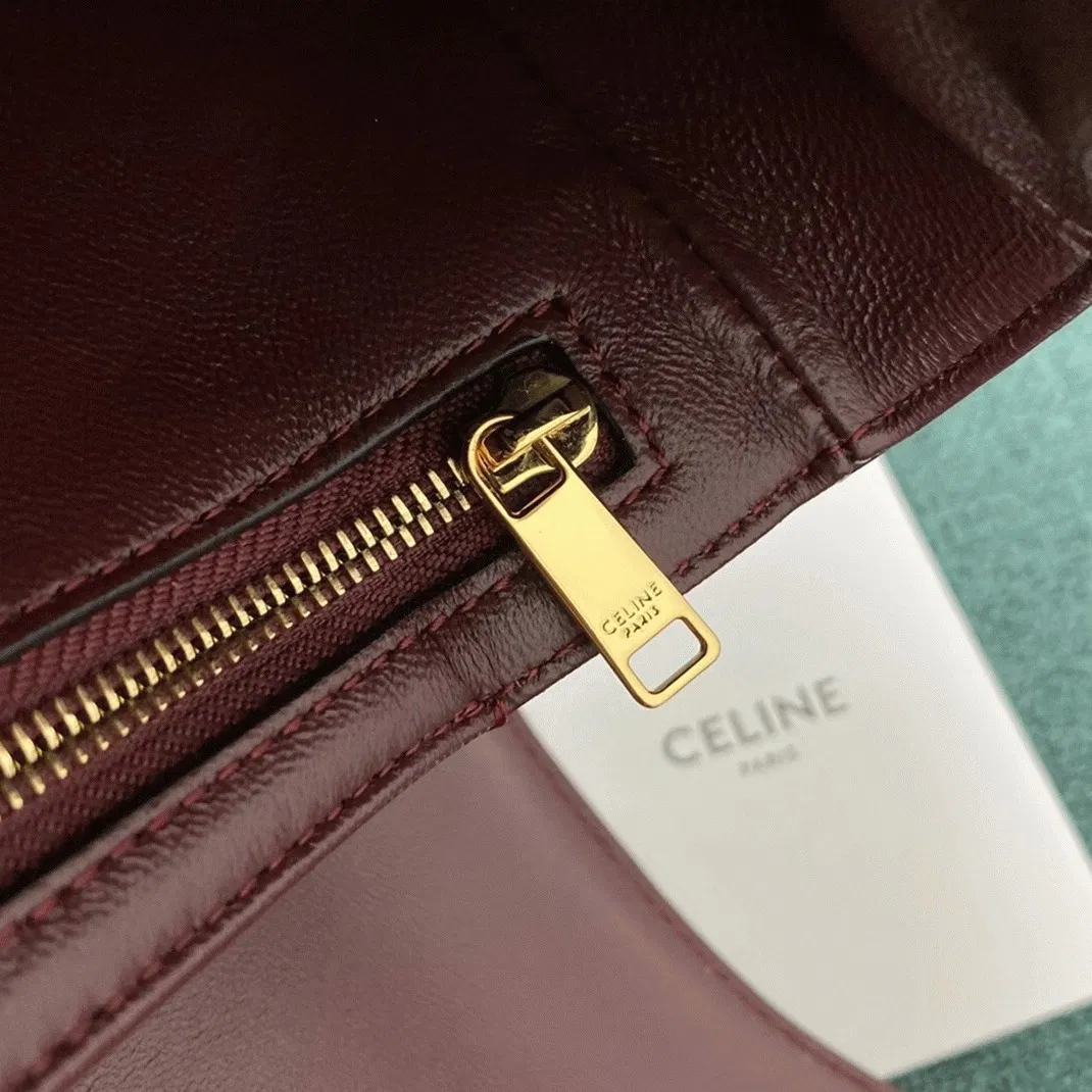 Top Quality Celine Triomphe Medium Bag In Bordeaux — image 4