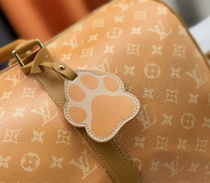 Louis Vuitton Monogram Heritage Canvas Keepall Bandouliere 45 In Yellow — image 9