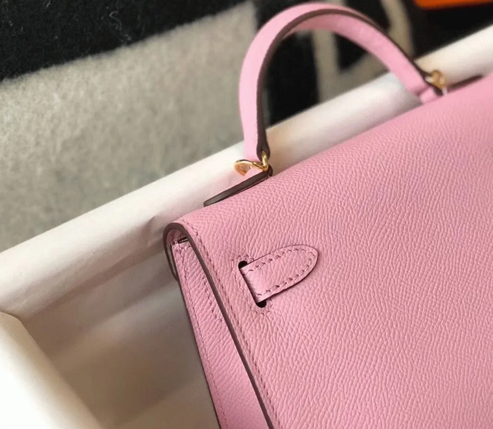 Hermes Kelly Mini II Bag Fake in Mauve Sylvestre — image 6