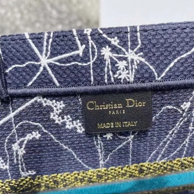 Dior Medium Book Tote Bag Imitation in Blue Dior Constellation Embroidery — image 6