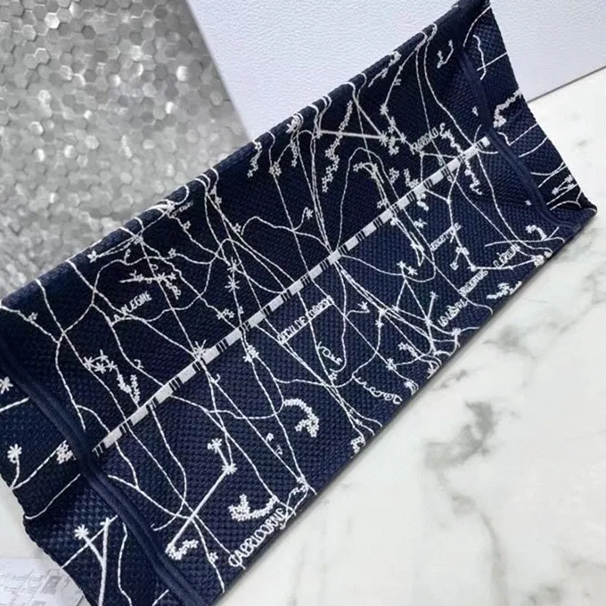 Dior Medium Book Tote Bag Imitation in Blue Dior Constellation Embroidery — image 7