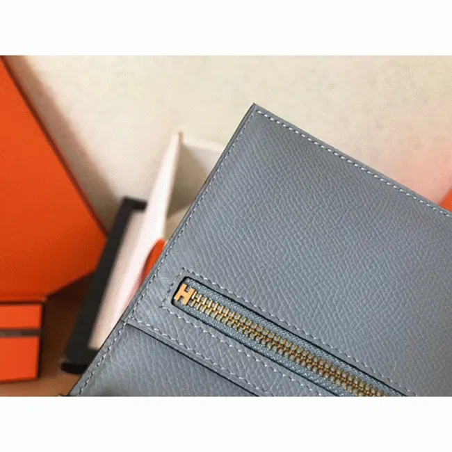 Blue Lin Epsom Hermes Bearn Wallet — image 8