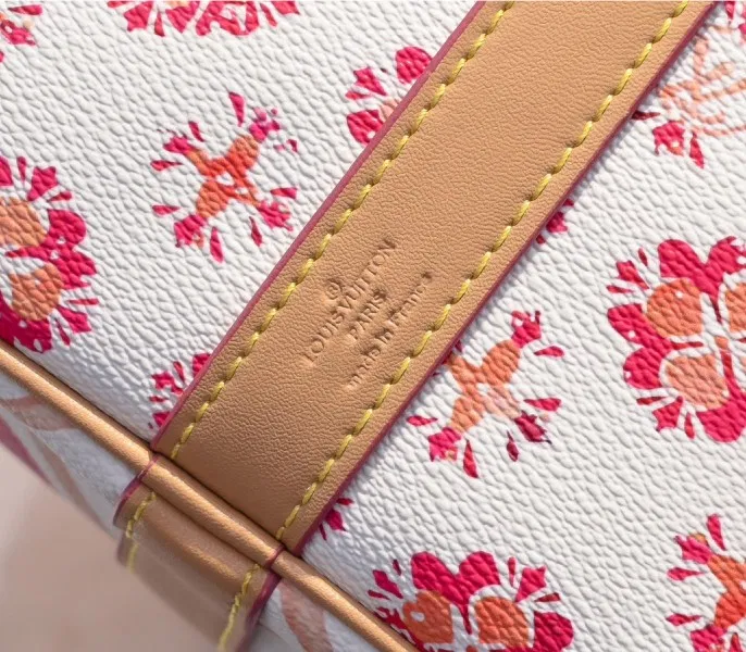 LV By The Pool Monogram Tiles Canvas Keepall 45 In Coral — image 9