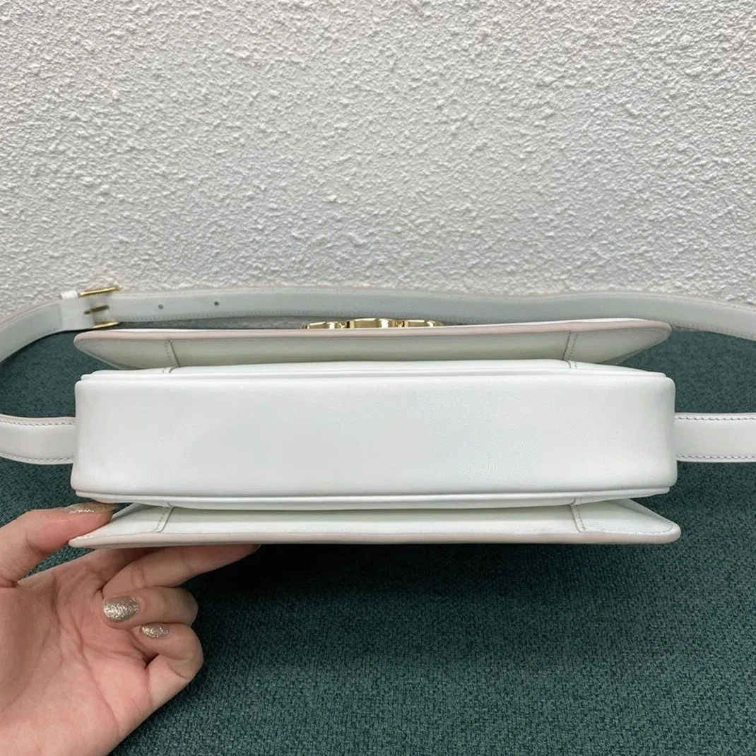 Top Quality Celine Triomphe Medium Bag In White — image 7