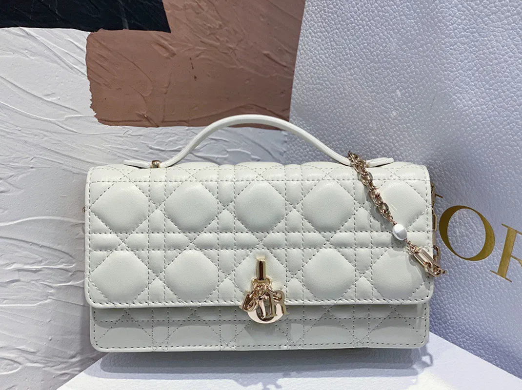 Dior Miss Dior Mini Bag in White Cannage Lambskin — image 4