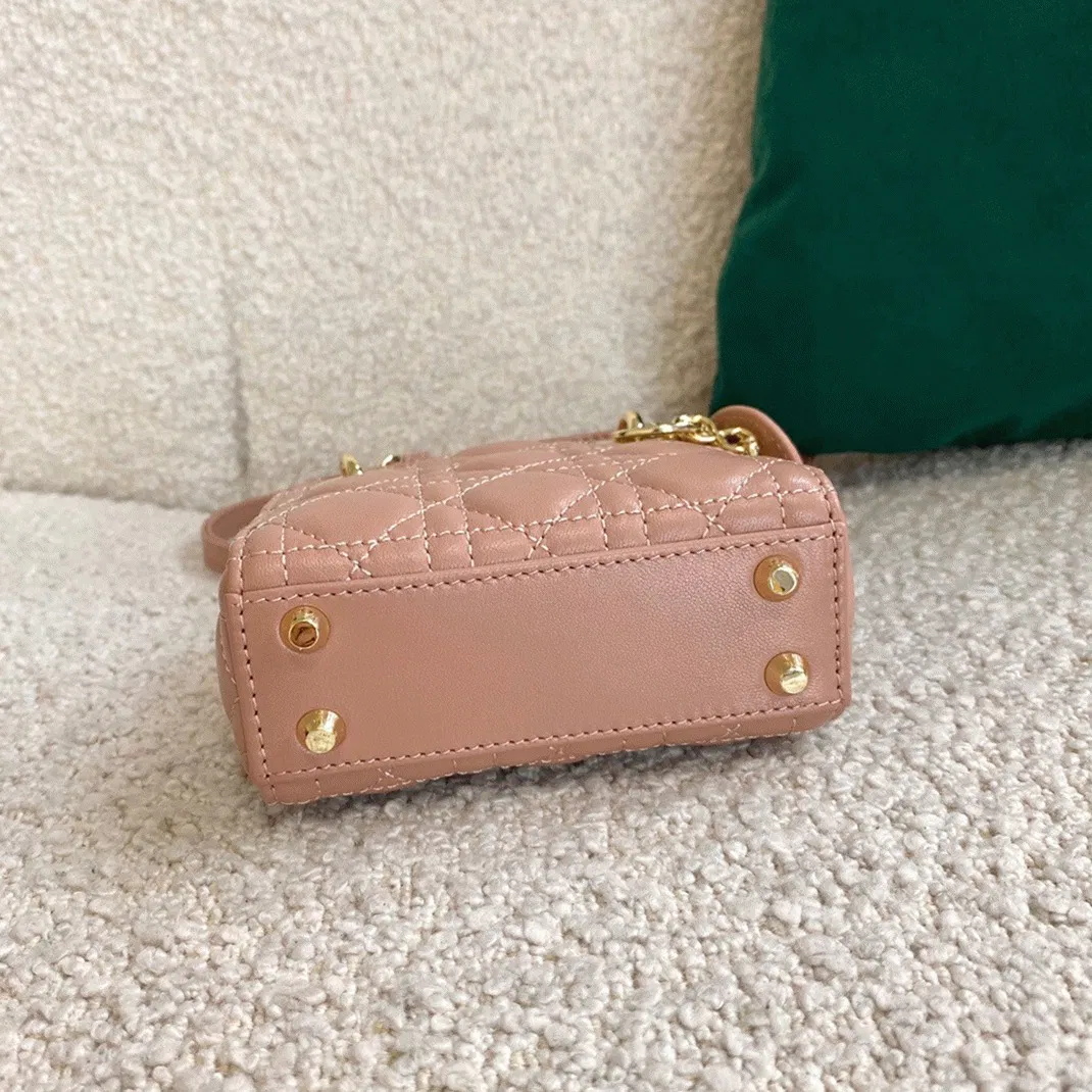 Dior Lady Dior Micro Bag in Poudre Cannage Lambskin — image 8