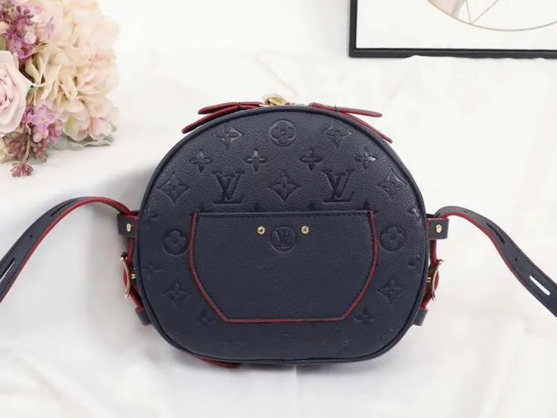 Louis Vuitton Monogram Empreinte Boite Chapeau Souple MM Bag In Navy Blue — image 5