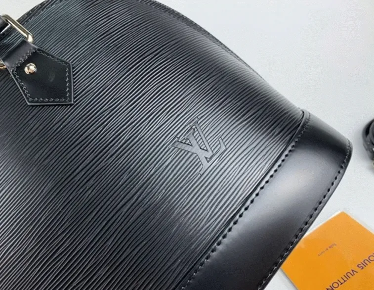 Louis Vuitton Epi Leather Alma PM Jacquard Strap Handbag In Black — image 6
