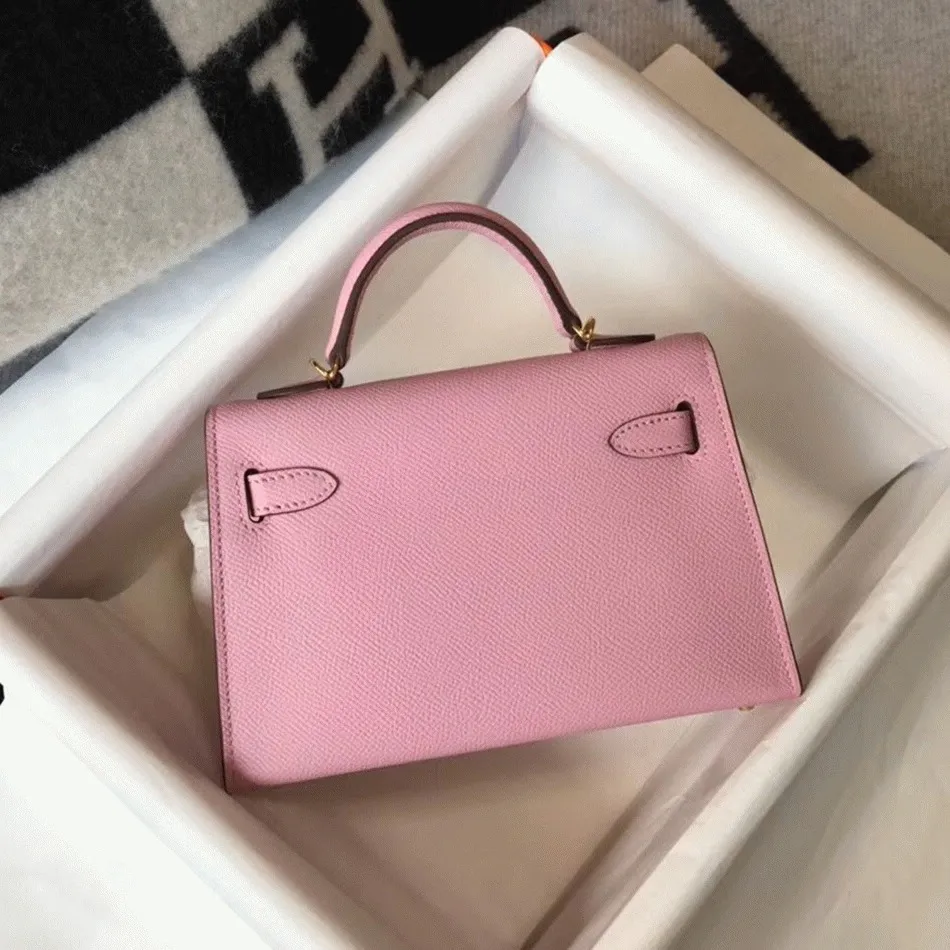 Hermes Kelly Mini II Bag Fake in Mauve Sylvestre — image 2