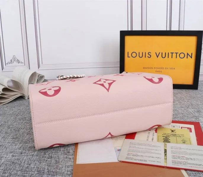 Louis Vuitton Monogram Empreinte Leather Onthego MM Bag In Pink — image 5