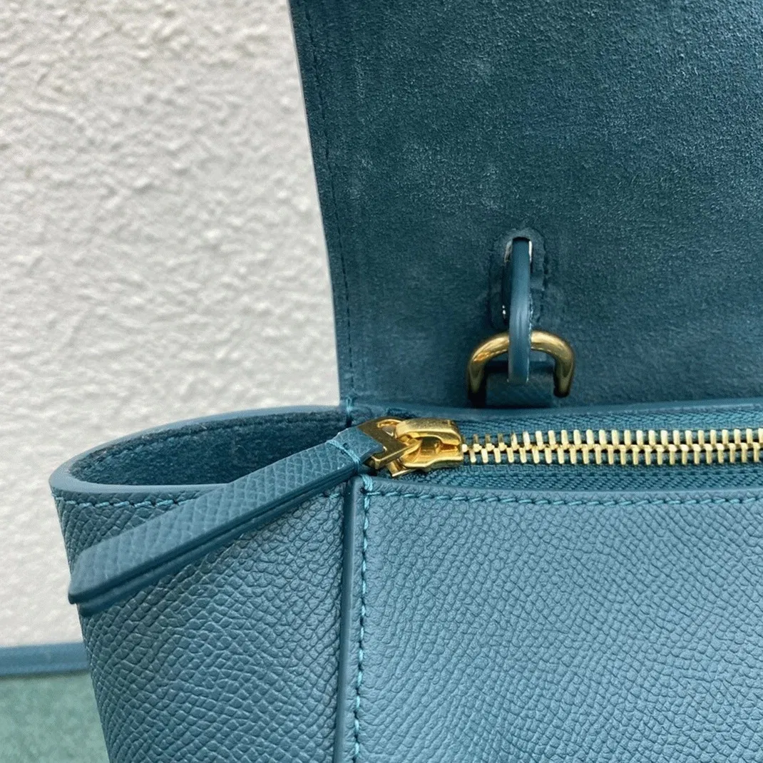 Celine Belt Nano Bag Imitation in Prussian Blue — image 6