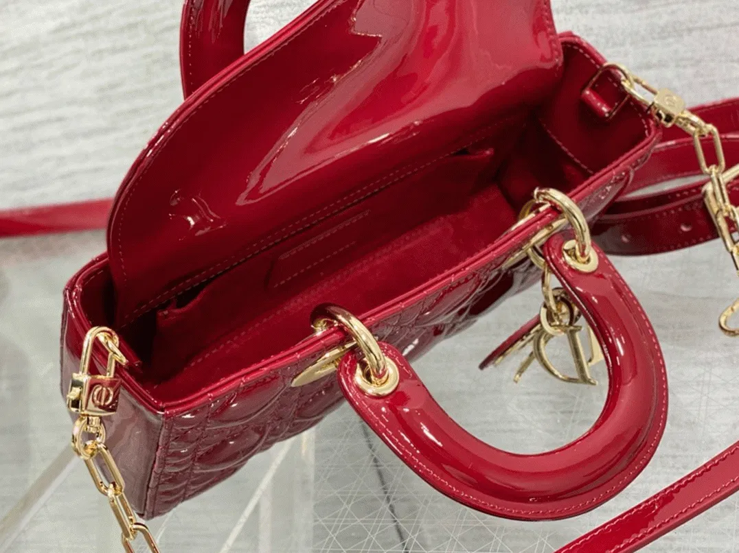 Dior Lady D-Joy Small Bag Imitation in Red — image 8