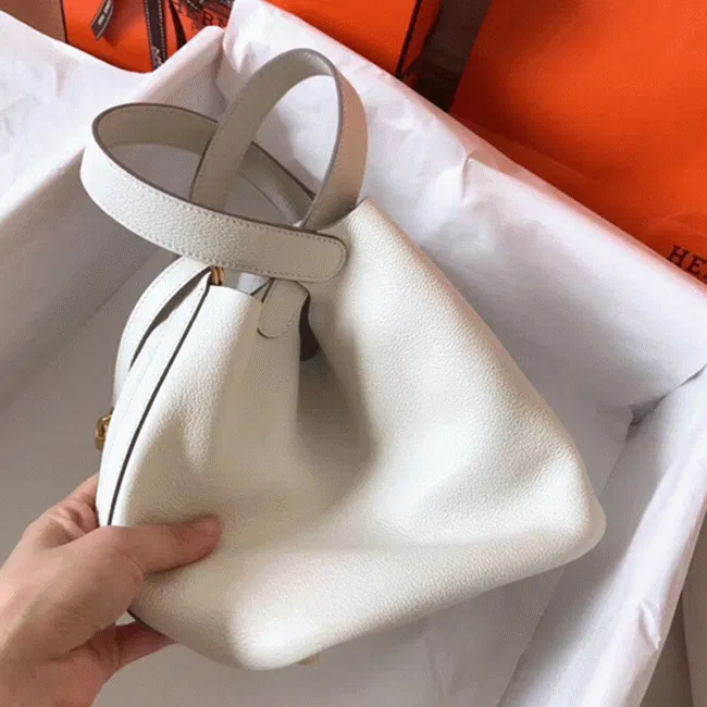 White luxury Hermes Picotin Lock 18cm handbag — image 8