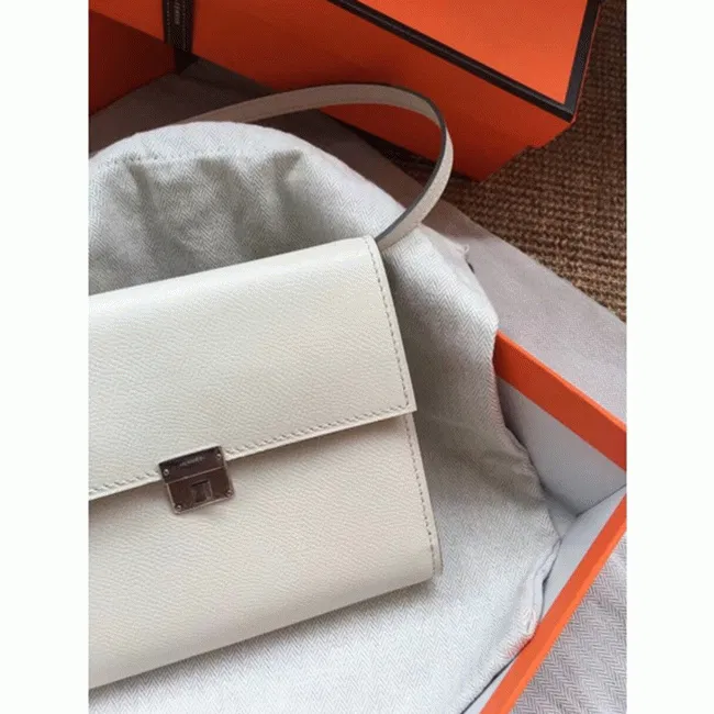 White top knockoff Hermes Clic wallet with strap — image 3