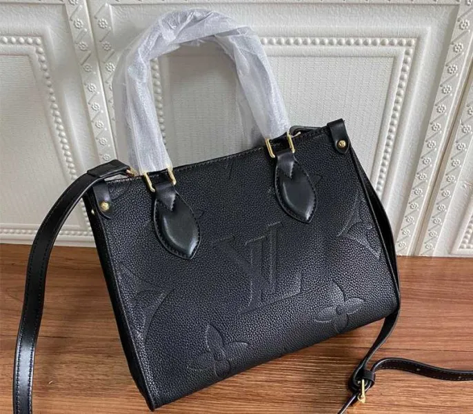 Louis Vuitton Monogram Empreinte Leather Onthego PM Bag In Black — image 2