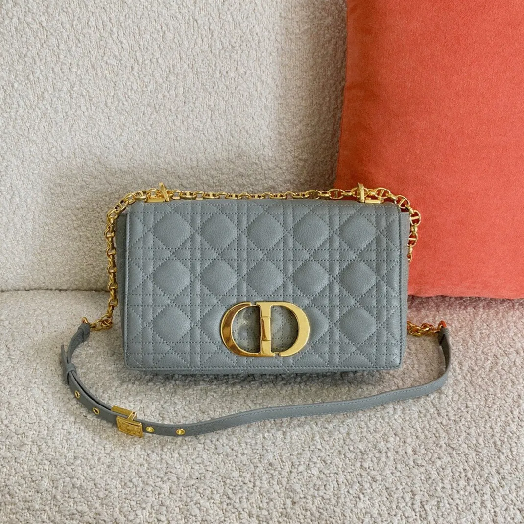 Dior Caro Medium Bag Knockoff in Grey — image 9